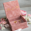 Elegant Cardboard Paper Jewelry Gift Boxes And Bags Set Custom Logo Printed Luxury Pink Jewellery Packaging Jewelry Box
