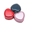 Heart Shaped Velvet Ring Earrings Jewelry Gift Display Case Packaging Box with LED Light for Wedding Anniversary