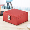 Luxury PU Leather Large Capacity Multi Layer Jewelry Ring Earrings Necklace Bracelet Watch Storage Gift Box with Metal Lock