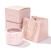 New Arrival Ferris Wheel Induction Light Round Acrylic Jewelry Ring Necklace Set Packaging Box With Velvet Inner