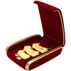 High Grade Creative Red Velvet Wedding Gold Necklace Pair Ring Bracelet Jewelry Set Packaging Box