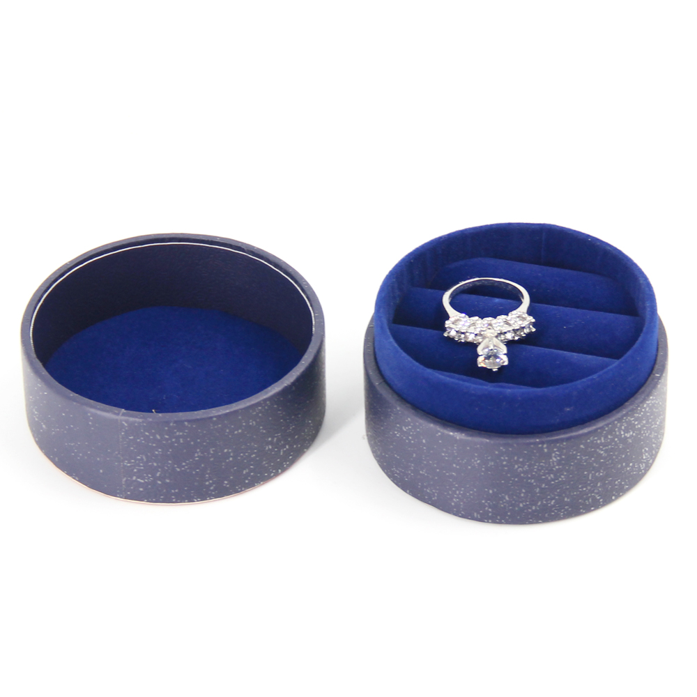 Custom Recycled Kraft Paper Round Ring Earring Necklace Jewelry Packaging Box for Valentine's Day Wholesale