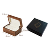 Retro High-end Customized Proposal Ceremony Black Walnut Wedding Double Ring Jewelry Storage Box Wholesale