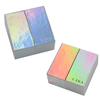 Custom Creative Laser Color Paper Cardboard Double Open Ring Jewelry Gift Packaging Box with Custom Logo Wholesale