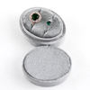 Wholesale Luxury Gray Custom Color Oval Velvet Ring Boxes Grey Jewelry Wedding Proposal Gift Box For Ring Packaging