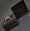 Grey Luxury Watch Box with Custom Logo Handmade Leather Watch Display Box for Men Single Watch And Bracelet Box Packaging