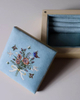 Hand Wooden Jewelry Ring Box Home Display Fabric Velvet Fabric Earring Storage Box Organizer MDF Embroidery Box Packaging