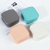 Small Leather Jewelry Carrying Cases travel jewelry organizer Cosmetic Storage box with LOGO custom Make Up jewellery organizer