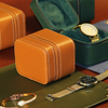 Custom Pu Leather With Velvet Watch Pillow Watch Strap Box Luxury zipper travel Gift Watch Display Box