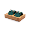 Jewelry Display Props Necklace Jewelry Bamboo Suede Fabric Showing Holder Ring Earring Pendant Support Display Tray