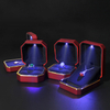 Velvet Luxury Jewellery Storage Pouch Gift Packaging Box Mini Custom Printed LED Light Jewelry Boxes