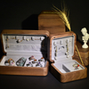 Jewelry Display Box Micro Fiber Jewelry Display Case Necklace Ring Earring Storage Organizer