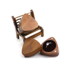Customized wooden triangle shape jewelry box for ring gift storage wooden jewelry packaging box