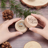 Custom Round Rustic Wedding Engagement Ring Boxes Rings Holder craft jewelry wooden box