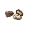 Wooden Double Ring Box Decorative Jewelry Box Gift Lover Heart Box