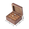 Wedding Ring Box Custom Engraved Wooden Ring Holder Square Double Ring Box Gift Box