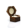 Wooden Luxury Box Hexagonal Solid Wood Jewelry Ring Package Box Heart Shaped Jewelry Wooden Ring Box