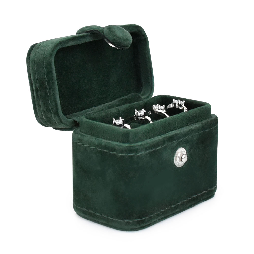 Wholesale Vintage Travel Jewelry Accessories Storage Box Portable Gift Organizer Mini Velvet Jewelry Ring Packaging Box