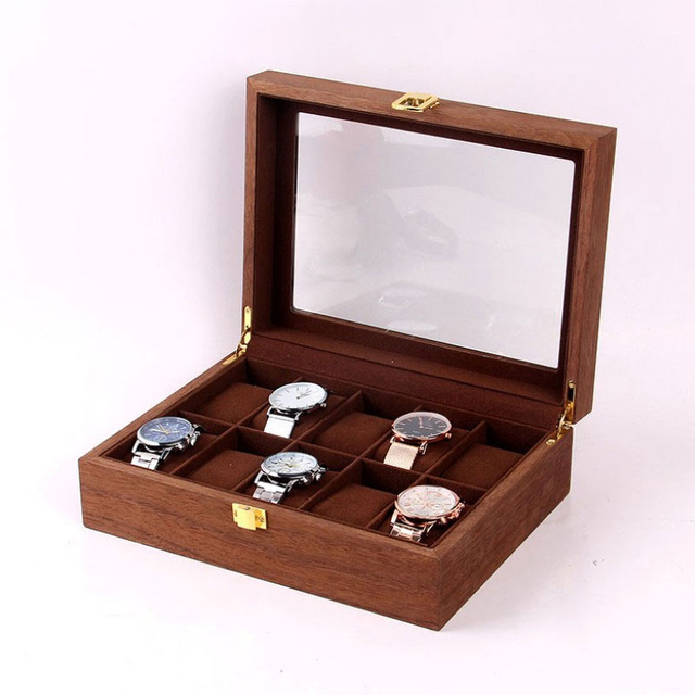 Custom Large Holder Watch Box Packaging Watch Luxury Gift jewelry Box With mirror