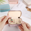Velvet Box for Jewellery Earring Ring Necklace Packing Organizer Container Small velvet zipper Travel jewelry storage box