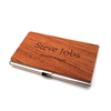 Personalized Walnut Wood Business Card Holder for Women Men DIY Pocket Business Card Case Slim Business Card Wallet Holders box