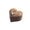 Heart Shaped Wood Ring Box Magnetic Proposal Ring Box for Engagement Wedding Ceremony Birthday Gift wood ring box