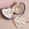 Heart-shaped jewelry earrings bracelet storage box zipper jewelry travel bag