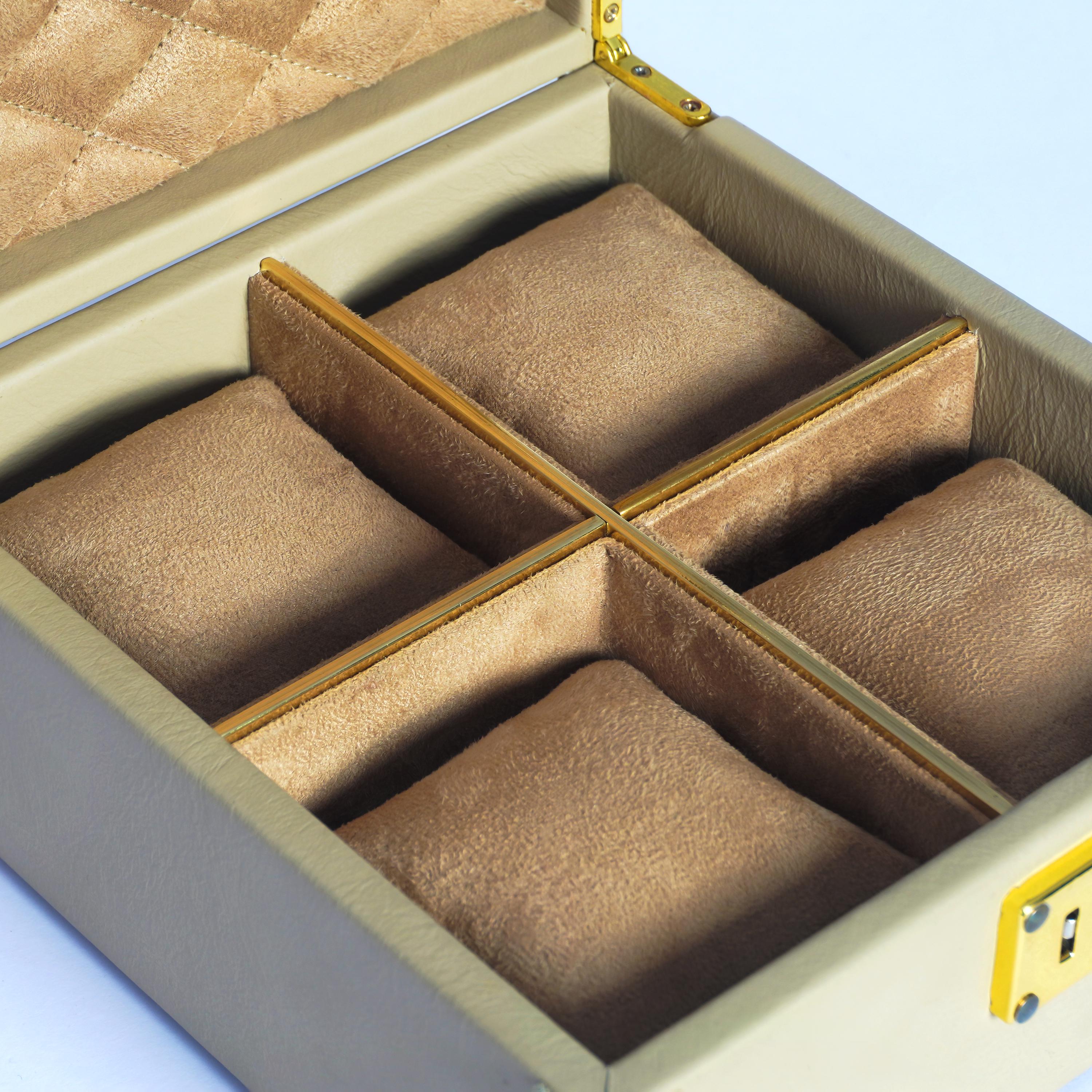 Premium Watch And Bracelet Box Storage Leather Handmade Custom Travel Personalized Jewelry Watch Gift Box Packaging
