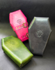 Leather Coffin Dice Storage Jewelry Box Halloween Surprise Ring Custom Coffin Shaped Pumpkin Necklace Bracelet Box Packaging