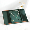 Luxury Large Capacity Double Layer Velvet Bracelet Necklace Earrings Jewelry Set Gift Packaging Storage Box
