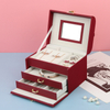 Manufacturers Supply Chinese Style Pu Leather Large Jewelry Organizer Storage Box for Ring Necklace Pendant Watch Wedding Gift