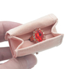 New Mini Portable Velvet Snap Travel Stud Earrings Ring Jewelry Packaging Bag Box with Button And Sponge Insert