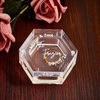 Amazon Hot Selling Custom Clear Acrylic Plexiglass Wedding Valentine's Day Diamond Ring Gift Display Packaging Box
