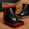High Grade Flannelette LED Light Necklace Bracelet Pendant Ring Jewelry Packaging Box Wholesale