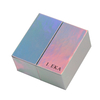 Custom Creative Laser Color Paper Cardboard Double Open Ring Jewelry Gift Packaging Box with Custom Logo Wholesale