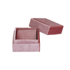 Personalise Logo Pink Green Box Packaging Jewelry Bracelet Necklace Pendant Velvet Packing Box Custom for Women Jewellery