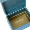 Satin Portable Jewelry Gift Box Organizer Packaging Gilded Printed Logo Luxury Jewelry Box with Bag for Ring Necklace Bracelet