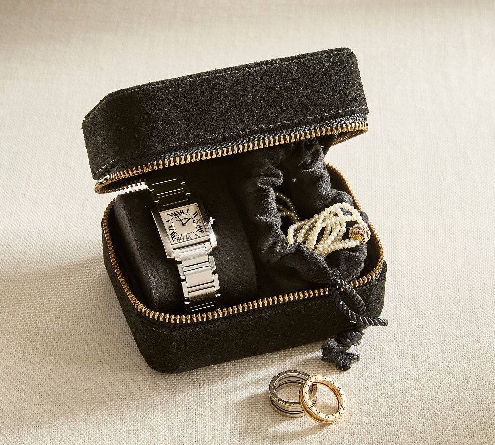 Suede Jewelry Travel Earring Watch Case Supplier