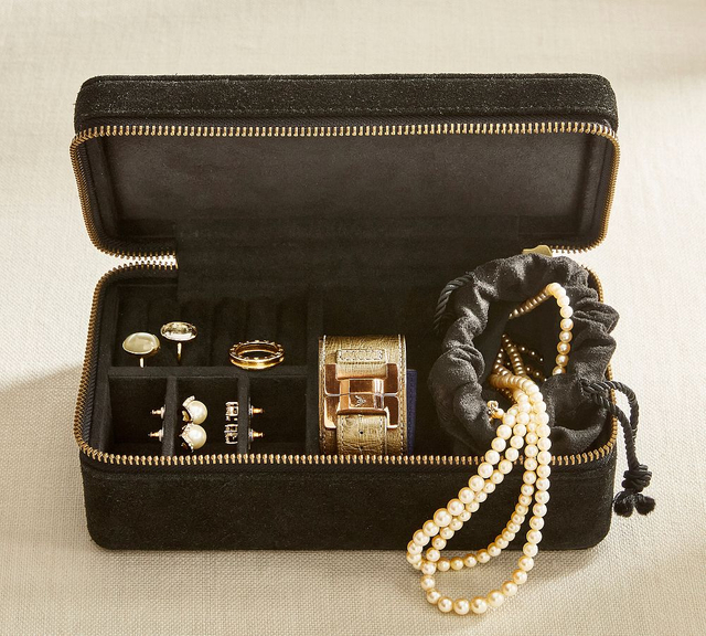 Suede Jewelry Travel Earring Watch Case Supplier