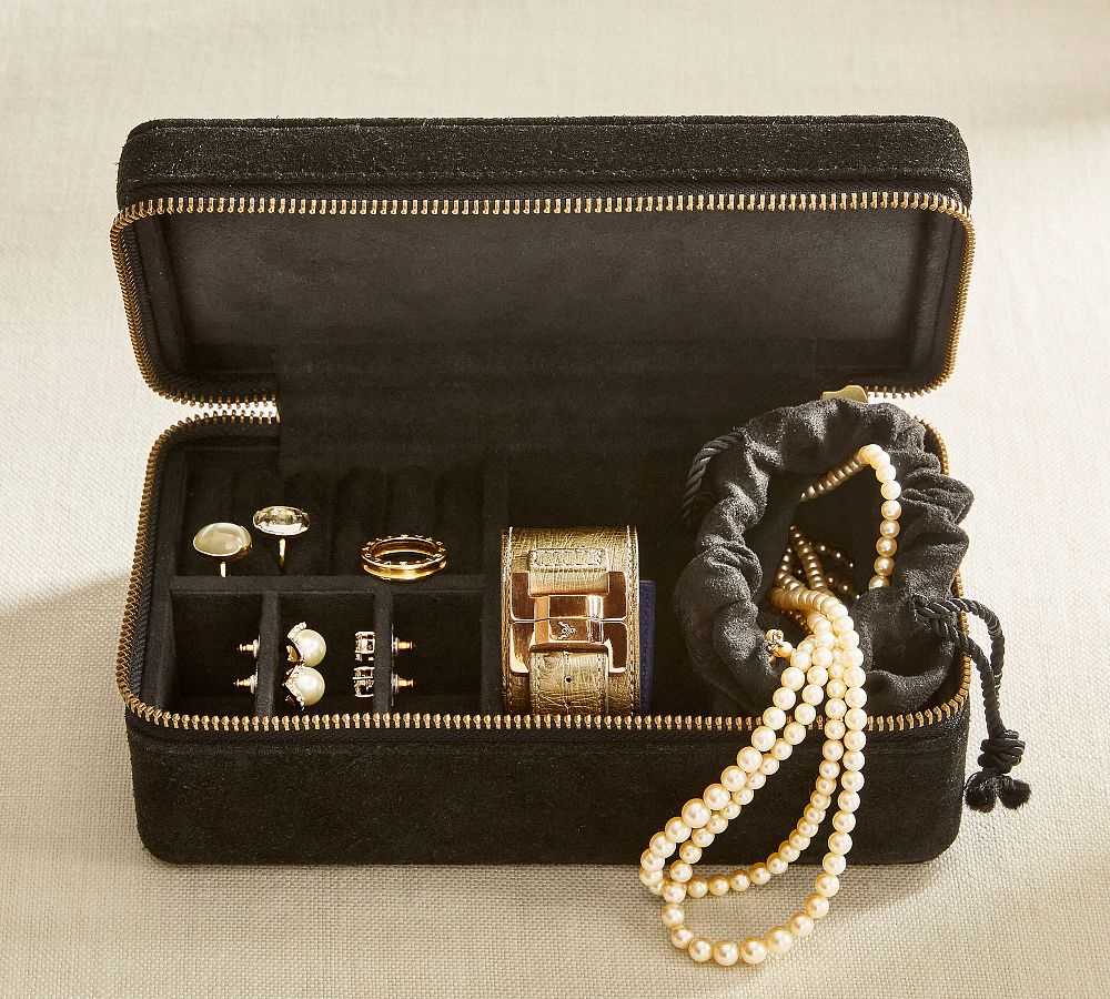 Suede Jewelry Travel Earring Watch Case Supplier