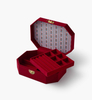 Red Earrings Box Flowers Embroidery Watch Jewelry Organizer